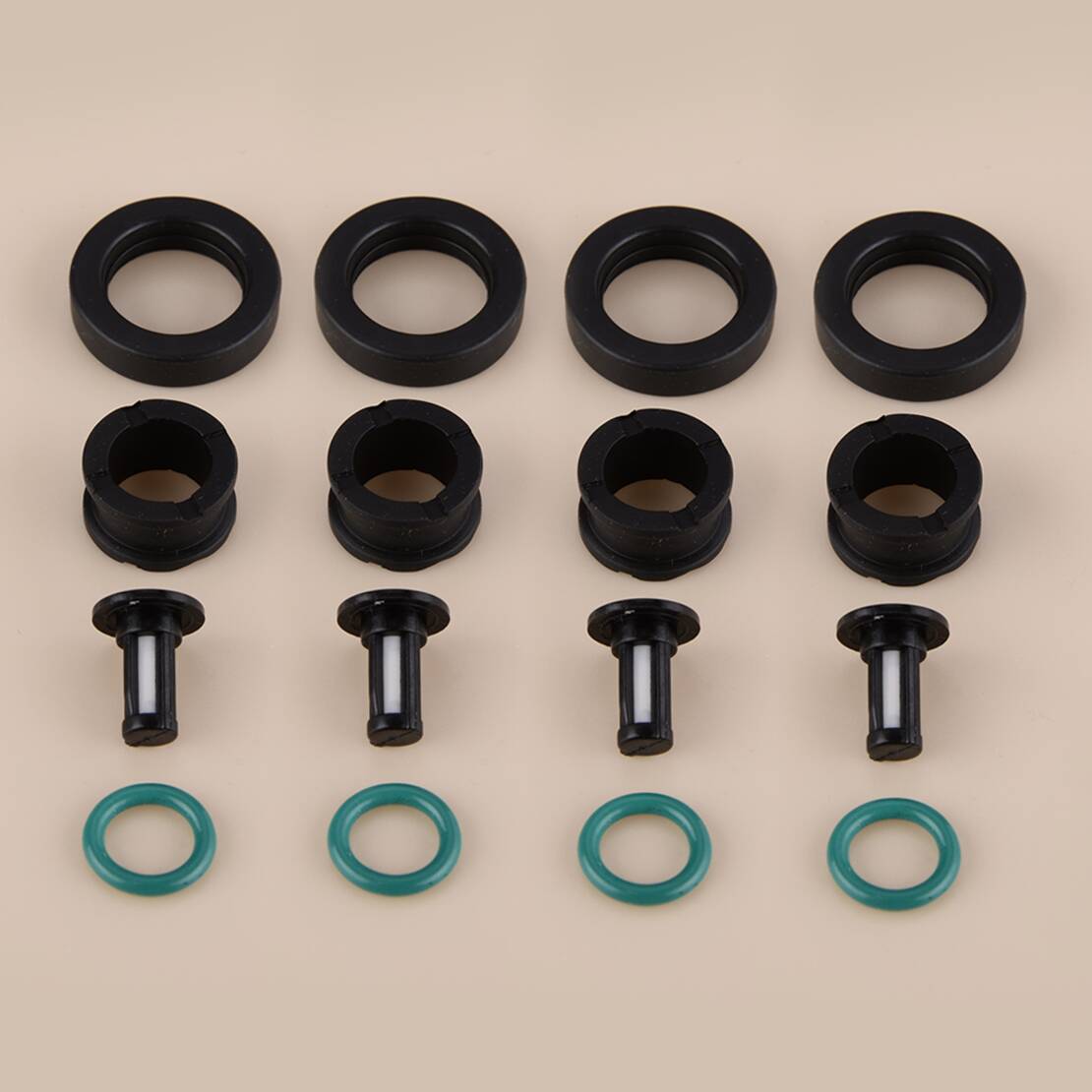 Fuel Injector Seal O-Ring Micro Filter Kit - 15710-24F00 4sets Fuel Injector O Rings