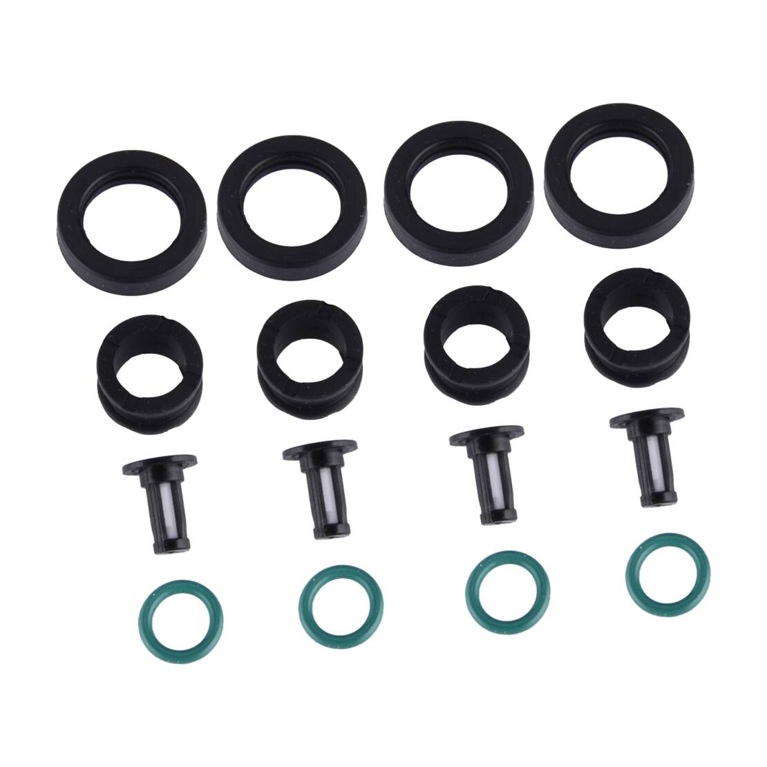 Fuel Injector Seal O-Ring Micro Filter Kit - 4sets Fuel Injector O Rings Seals