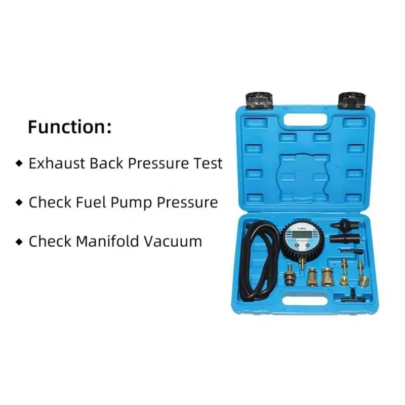 Fuel Pump Pressure Vacuum Tester Gauge - Tester Digital Vacuum Gauge Tester Multifunctiona