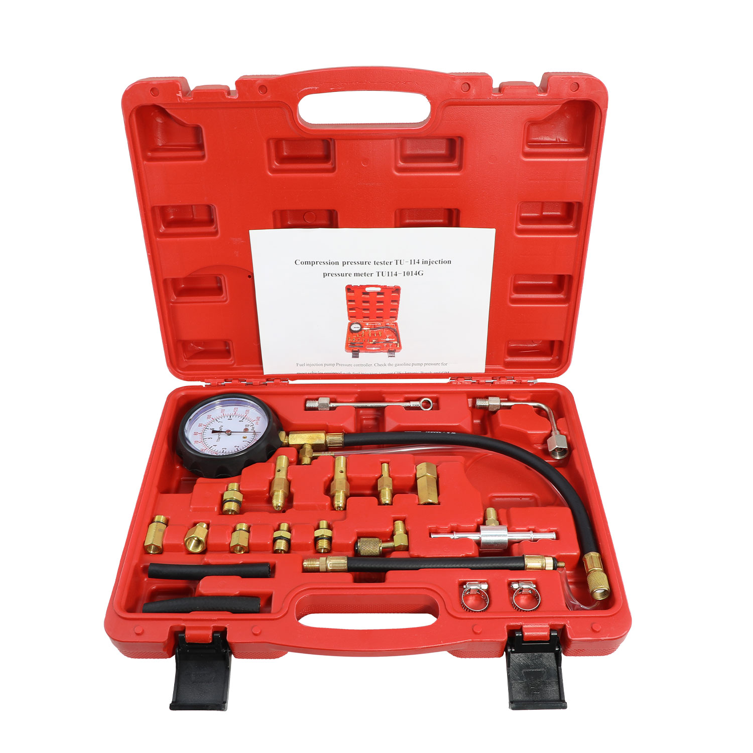 Fuel Pump Pressure Vacuum Tester Gauge - Engine Vacuum & Fuel Pressure Gauge