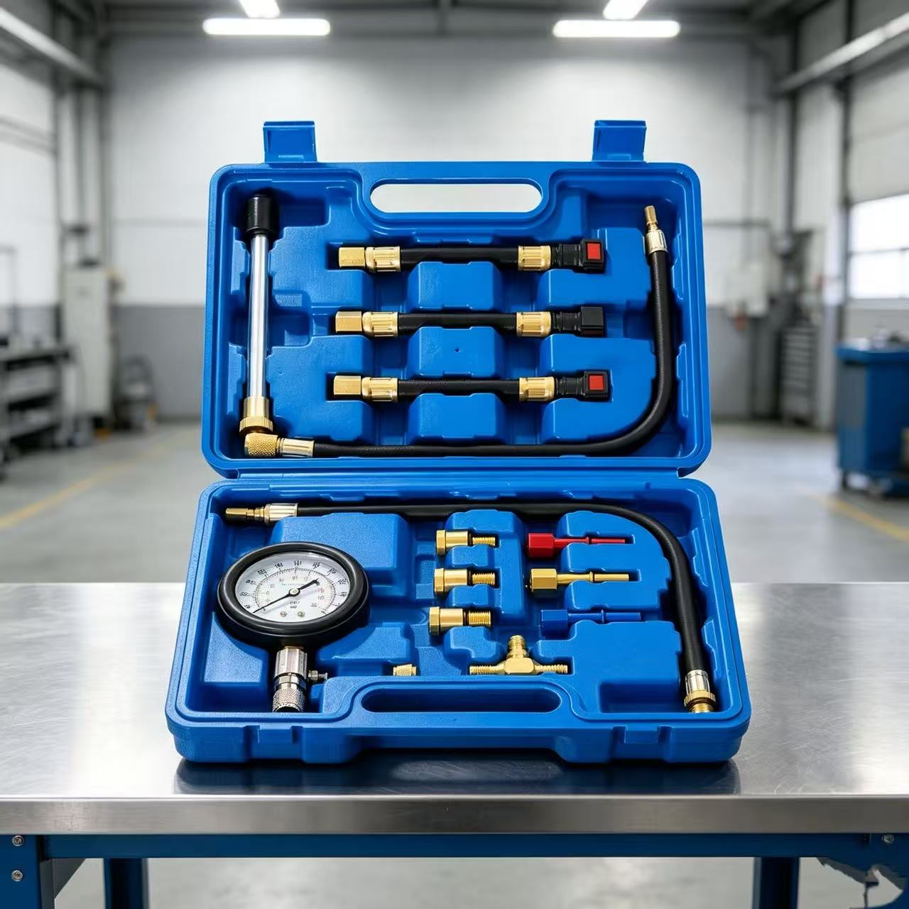 Fuel Pressure Gauge Tester Kit - Fuel Pressure Test Gauge Kit Automotive 评论和价格