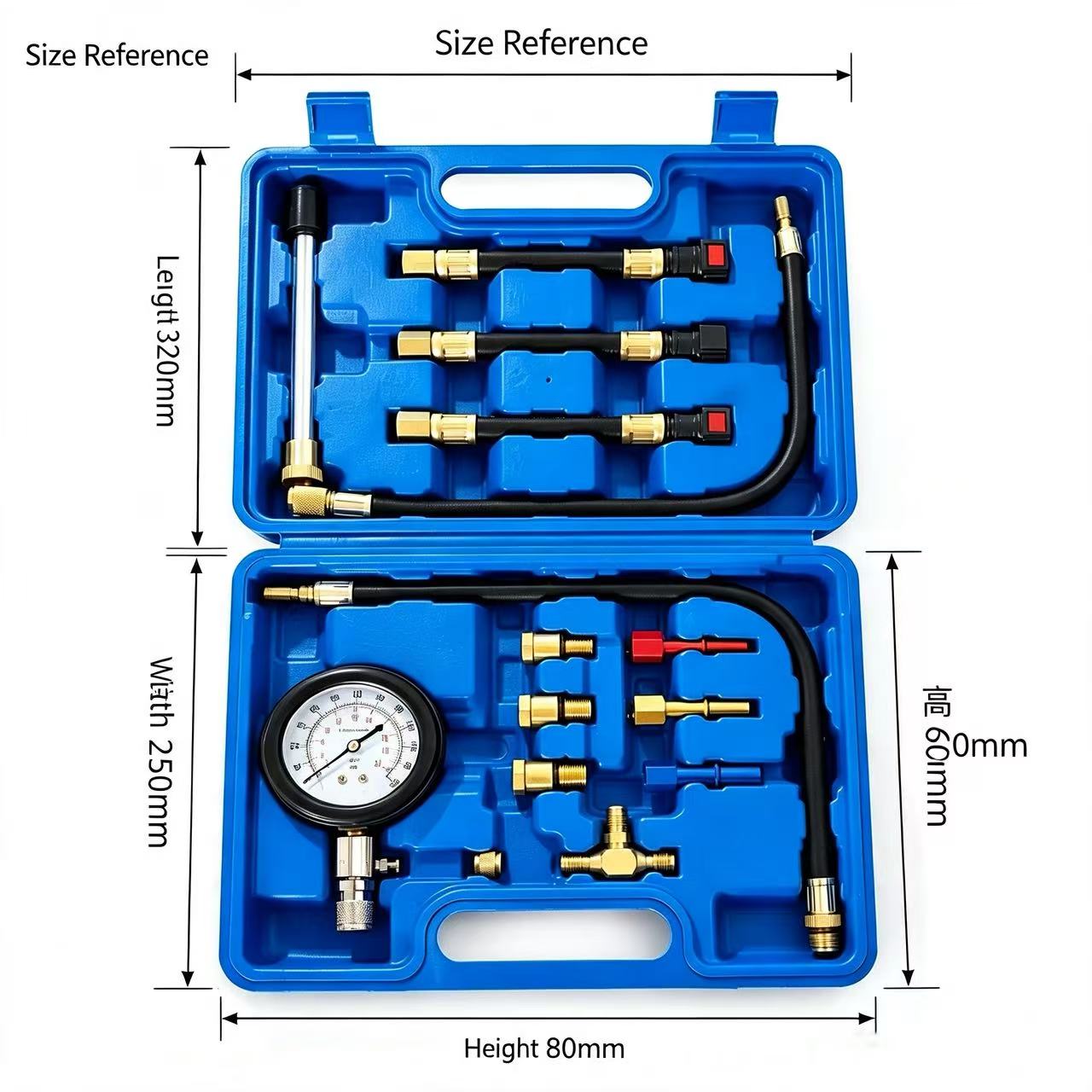 Fuel Pressure Gauge Tester Kit - Fuel Pressure Test Gauge Kit Automotive 评论和价格