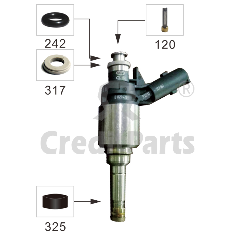 Universal GDI Fuel Injector Re - Fuel Injector Seal O-Ring Micro Filter Kit 评论和价格