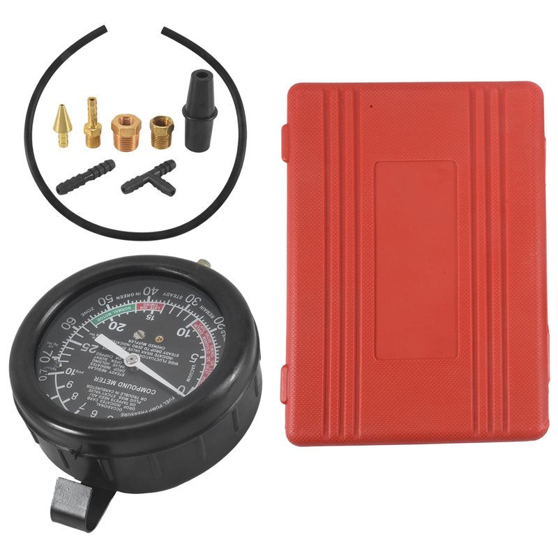 A84X-Car Vacuum And Fuel Pump  - Fuel Pump Pressure Vacuum Tester Gauge 评论和价格