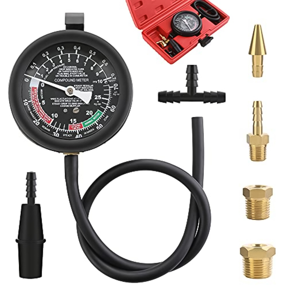 Carburetor Pressure Fuel Pump  - Fuel Pump Pressure Vacuum Tester Gauge 评论和价格