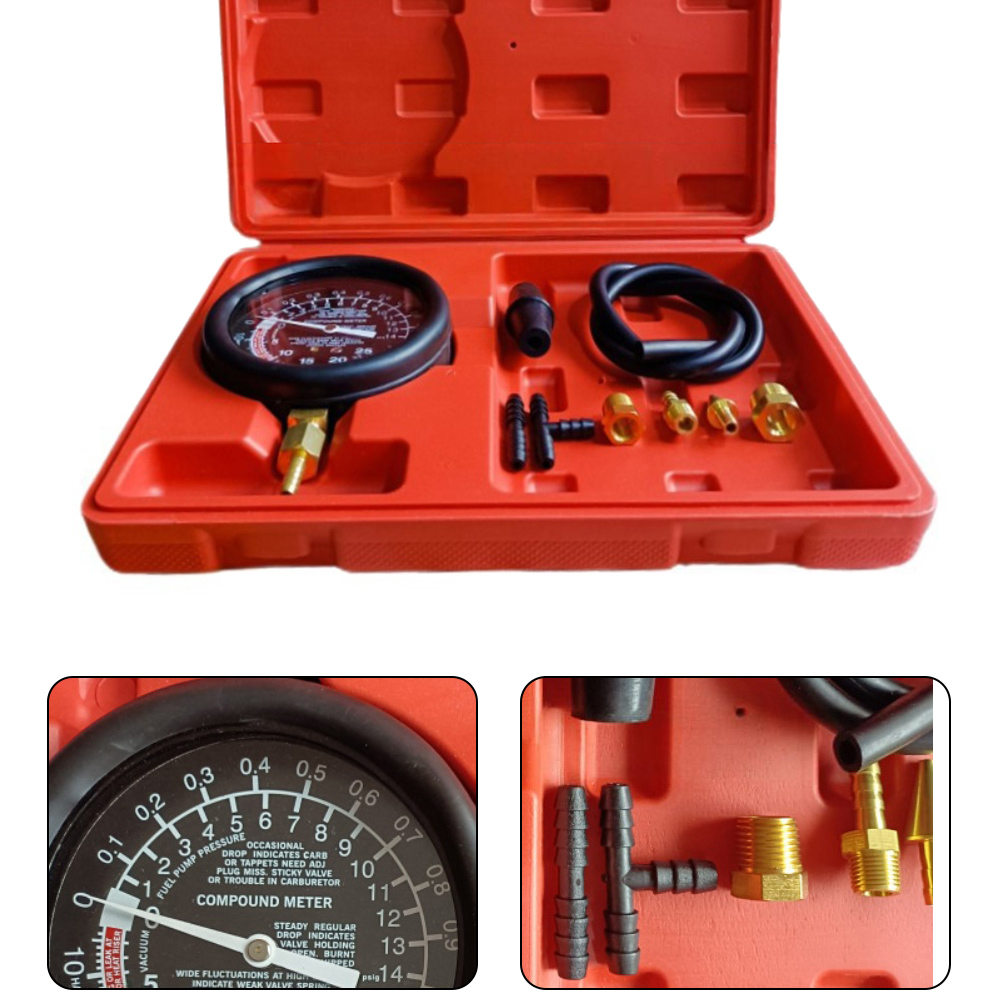 Carburetor Pressure Fuel Pump  - Fuel Pump Pressure Vacuum Tester Gauge 评论和价格