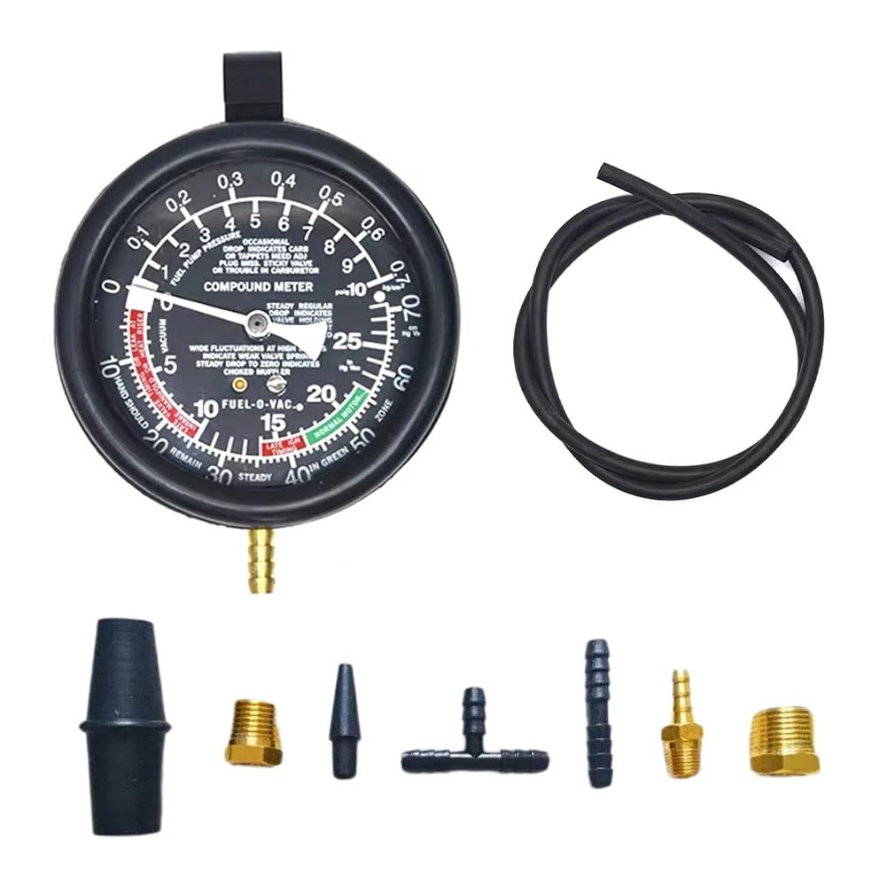 9Pcs/Set Car Vacuum Fuel Pump  - Fuel Pump Pressure Vacuum Tester Gauge 评论和价格