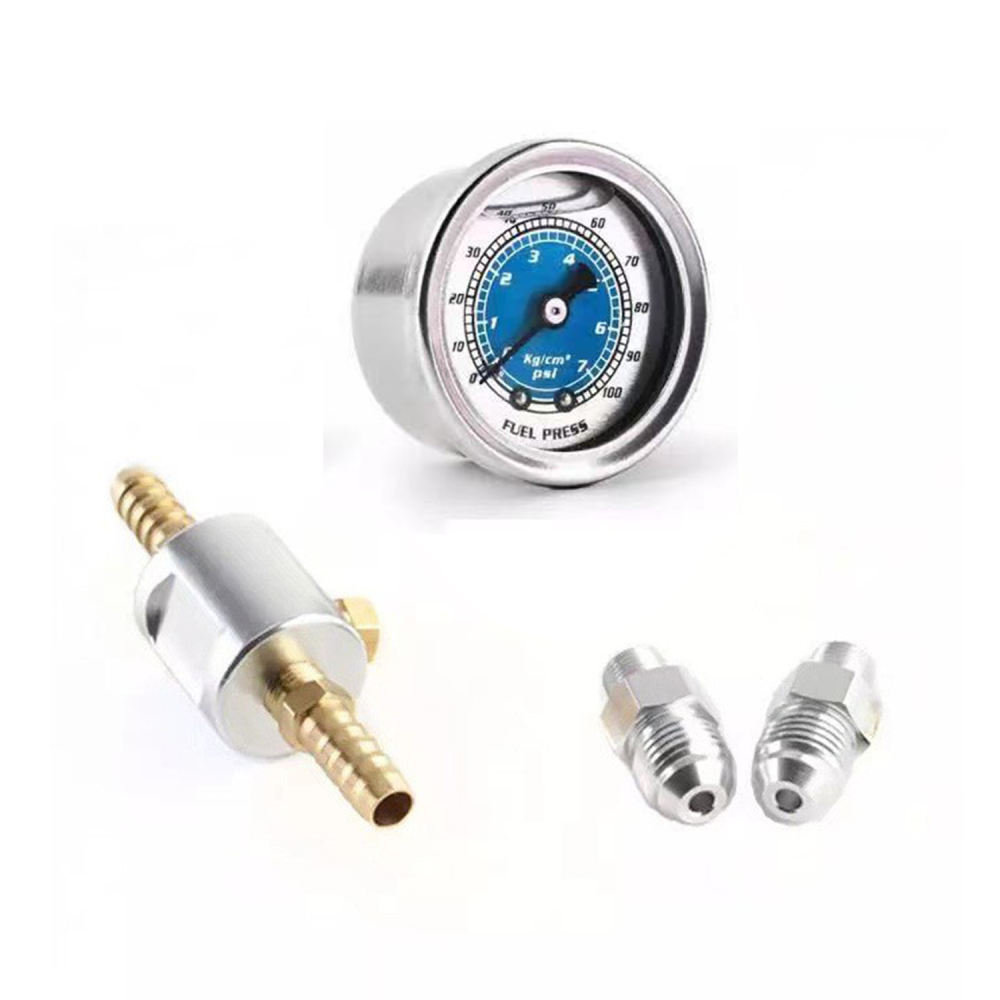 Universal Liquid Pressure Gaug - Fuel Pressure Test Gauge Kit Automotive 评论和价格