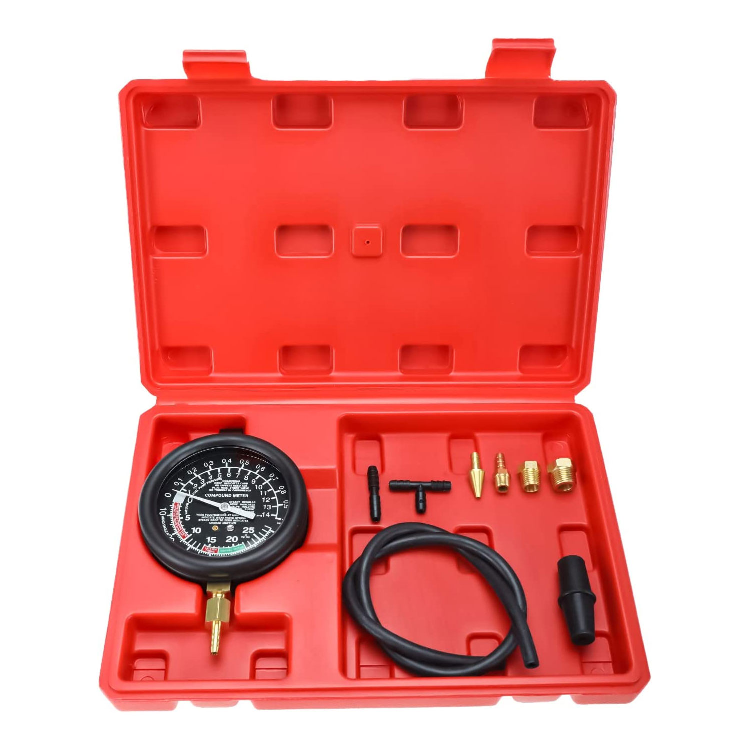 Auto Engine Vacuum Pressure Te - Fuel Pump Pressure Vacuum Tester Gauge 评论和价格