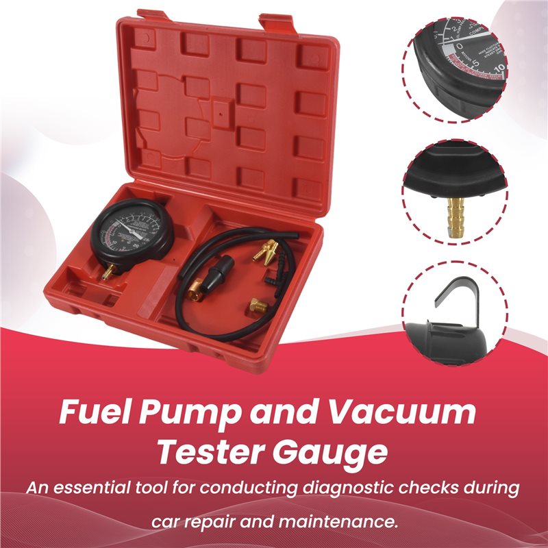 ABVJ-Car Vacuum And Fuel Pump  - Fuel Pump Pressure Vacuum Tester Gauge 评论和价格